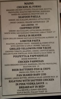 Congress Tavern menu 4
